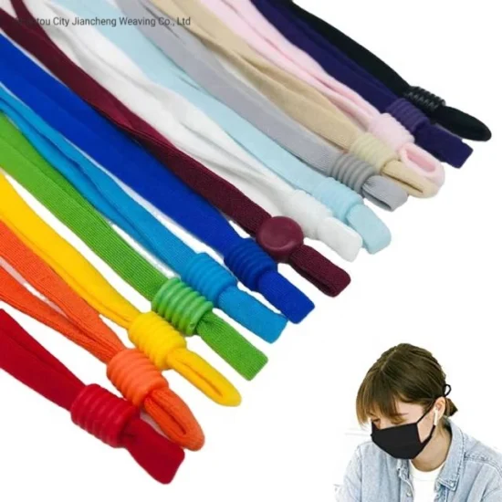 Maskengummi für Gesichtsmaske, Ohrschlaufen, verstellbare Schnalle mit Näh-Ohrbügel, elastisches Band für DIY-Masken-Lanyard